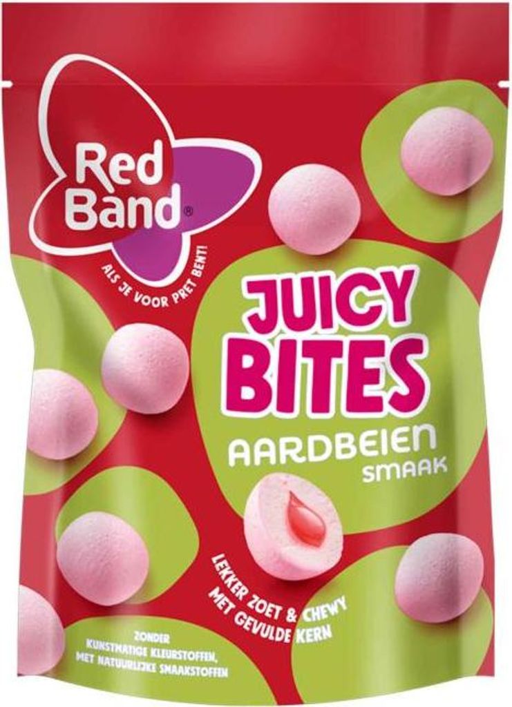 Red Band Juicy Bites Aardbeien 145g Produktbild 
