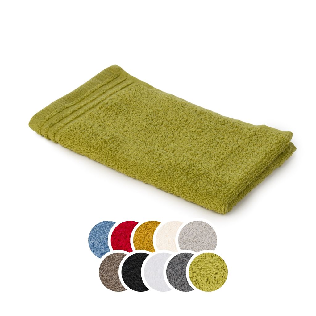 liebling Gästetuch Baumwolle, Serie Frankfurt, 400 gr. / m², 30 x 50 cm, 60 Grad, mit hochw. Borte, saugstark, grün
