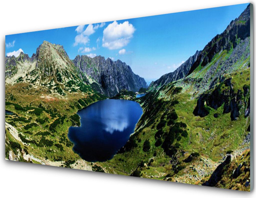 Acrylglasbilder 100x50 Wandbild Druck Gebirge See Landschaft