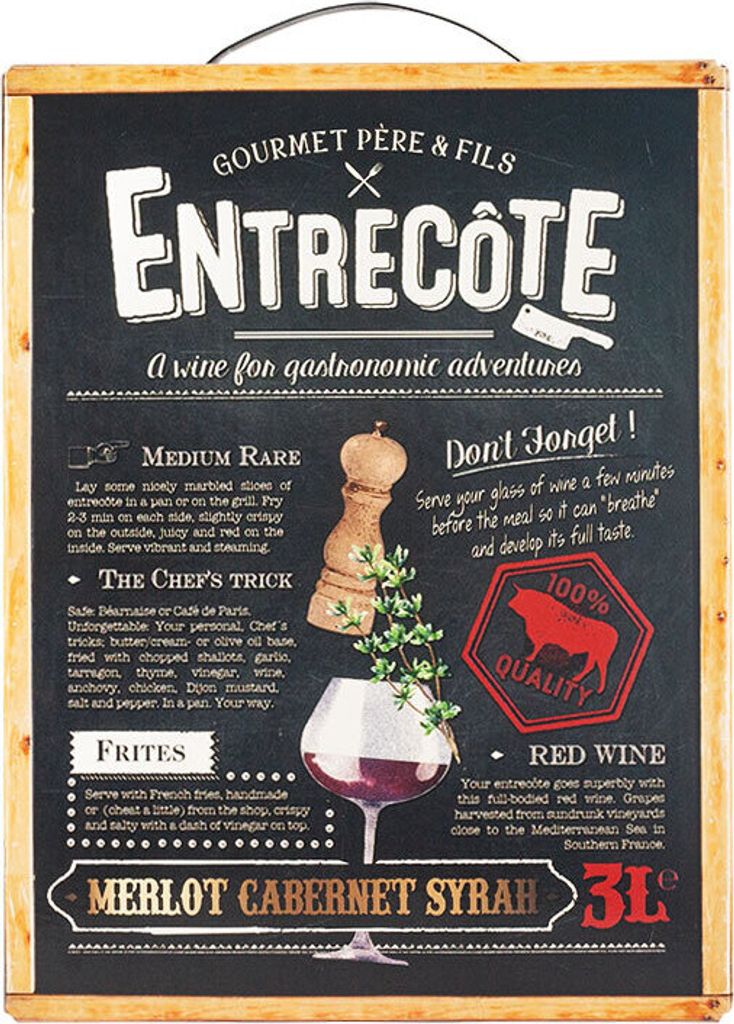 Entrecote Merlot Cabernet Syrah 14% Vol. 3,0L BIB (F) Produktbild 