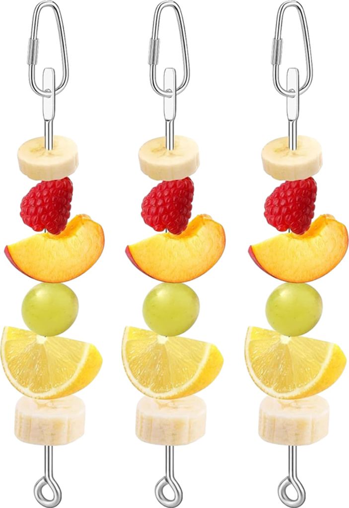 3x Futterspender-Spielzeug Aus Edelstahl Für Vögel, Obst Und Gemüse, Futterhalter Für Kleine Vögel, Futtersuche