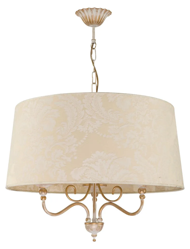 Grande suspension design 70cm SOFIA Jupiter en tissu écru haute qualité