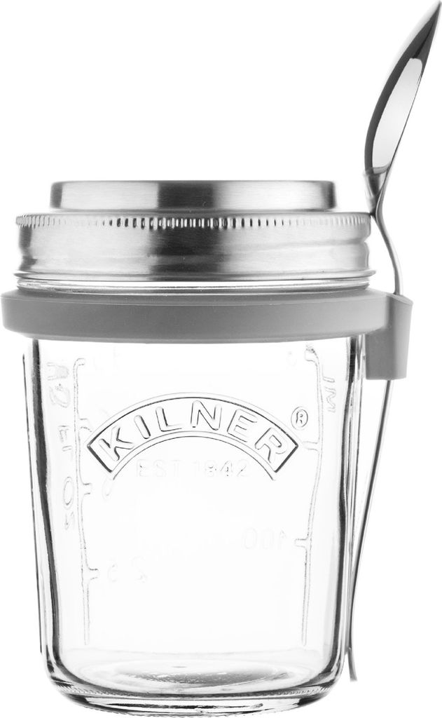 Kilner Frühstücksglas mit Löffel und Rezeptbuch, 110 mm, Produktbild 