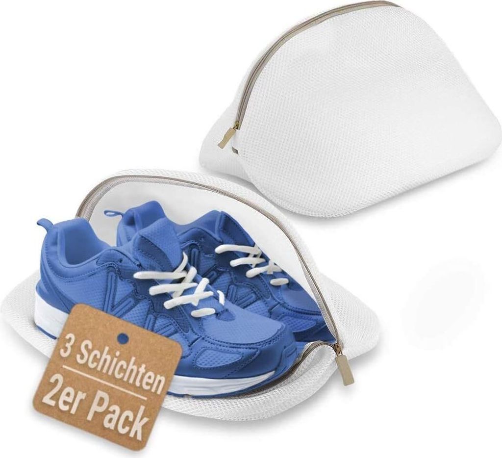 2 Stück Wäschenetz Wäschesack für Schuhe Sneaker Multi Schutz Wäschenetz Wäschebeutel für Waschmaschine und die Reise