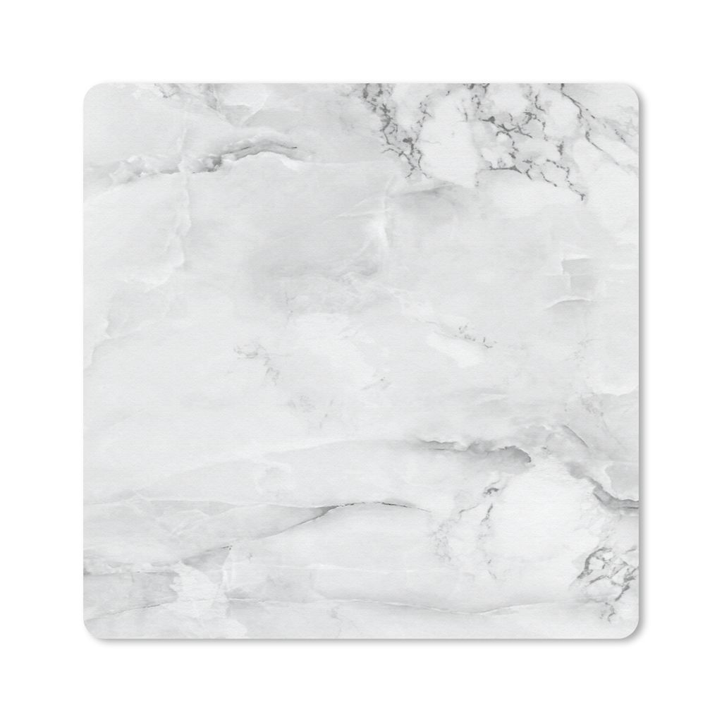 MuchoWow Mauspad Mousepad Marmor - Grau - Luxus 20x20 cm - Mousepads - Maus Mat - Pad - Mausunterlage - Desk Mat - Bureauartikeln