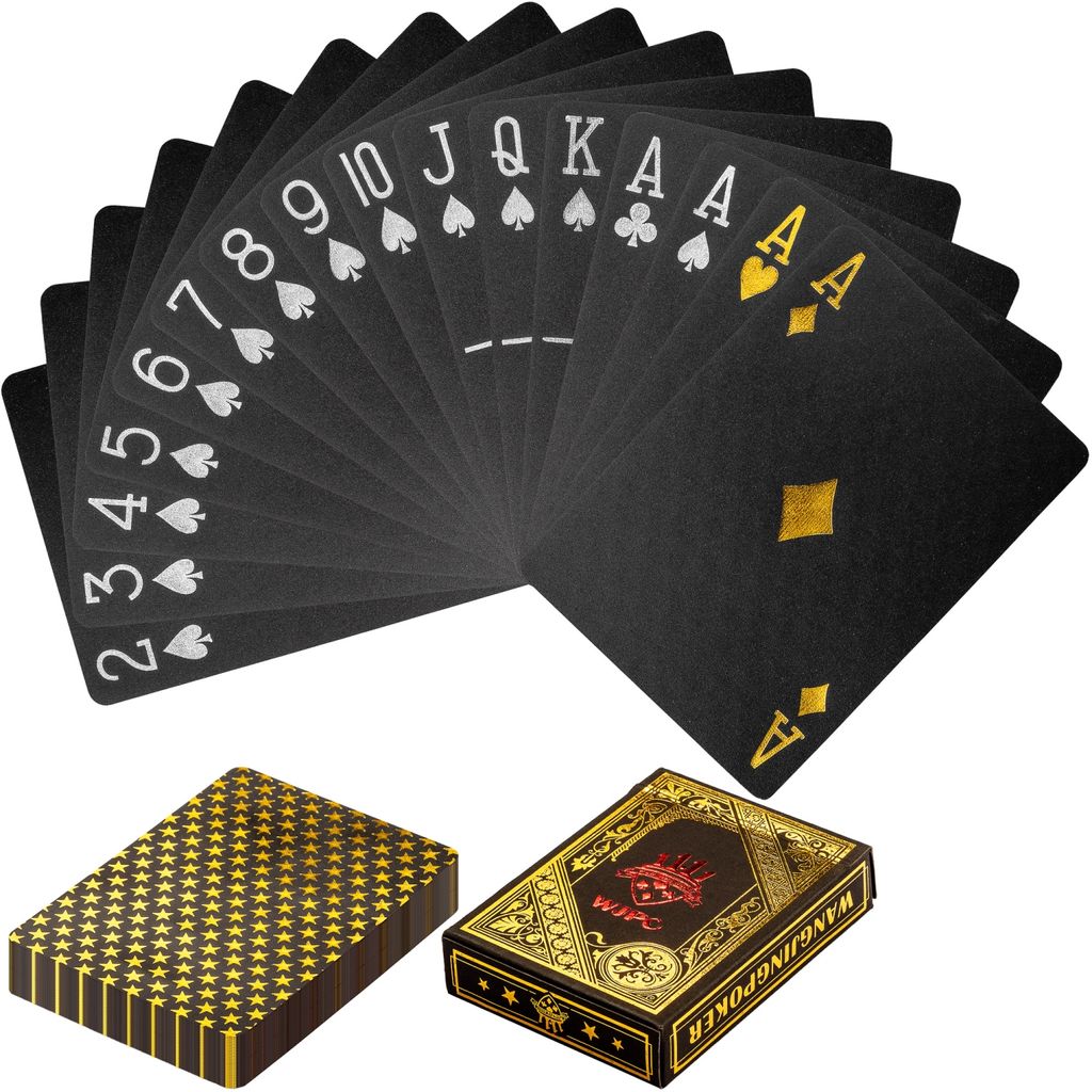 Goldene Spielkarten Skatkarten Pokerkarten NEU 