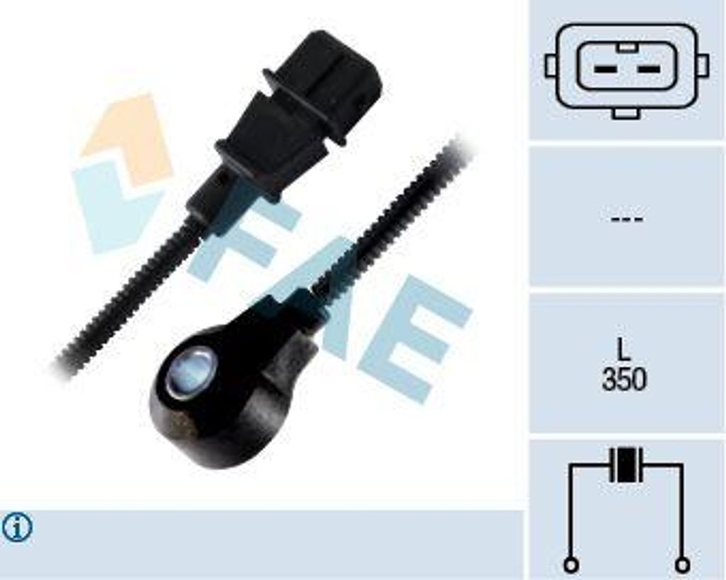 FAE 60206 Klopfsensor OE 0K0AF18921 kompatibel mit Shuma, Carens