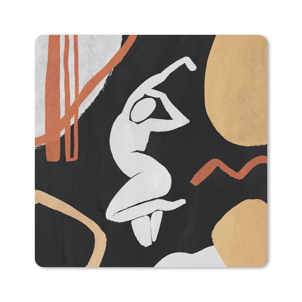 MuchoWow Mauspad Mousepad Frau - Figur - Abstrakt 30x30 cm - Mousepads - Maus Mat - Pad - Mausunterlage - Gaming
