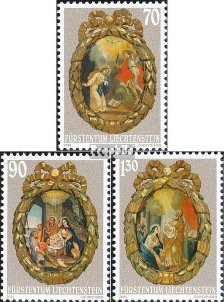 Briefmarken Liechtenstein 2001 Mi 1275-1277 (kompl.Ausg.) postfrisch Weihnachten