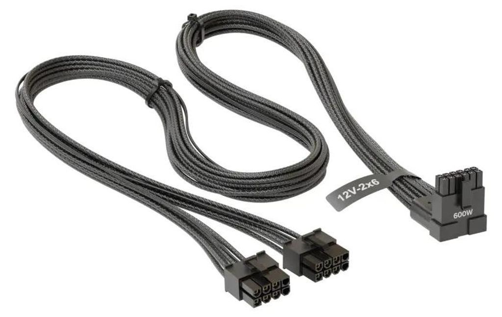 Seasonic 90° 12VHPWR 600W 16-stykowy kabel do 2x8-stykowego Zdjęcie produktu 