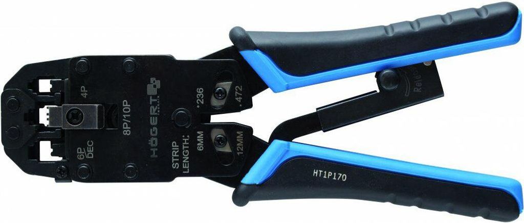 Högert Technik Crimp-Hebelzange für Westernstecker, HT1P170