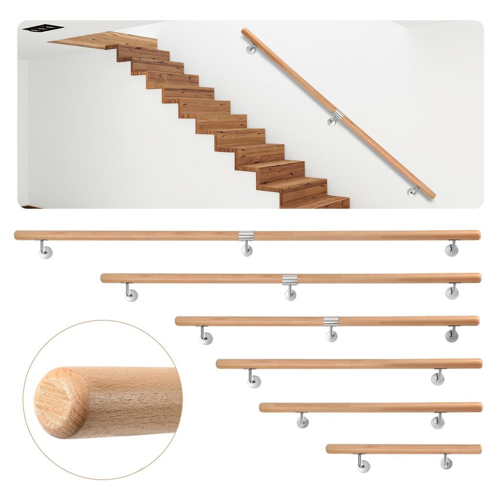Peviasot, zábradlie Buchenholz, 120 cm, 2-dielne, zábradlie Obrázok produktu 