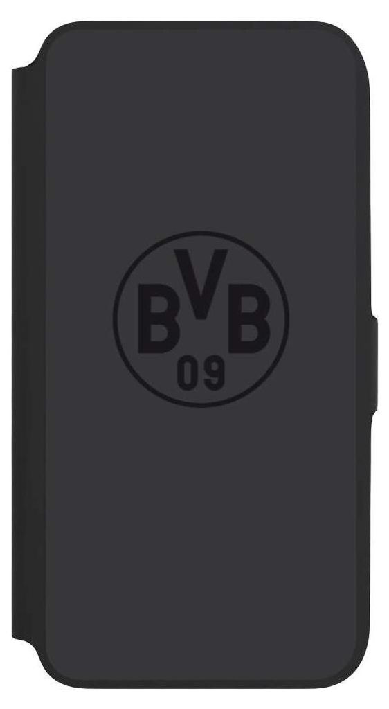NIVOCASE Klapphülle für Samsung Galaxy A16 5G Handyhülle aus Kunst Leder NIVOflip schwarz BVB Borussia Dortmund Logo
