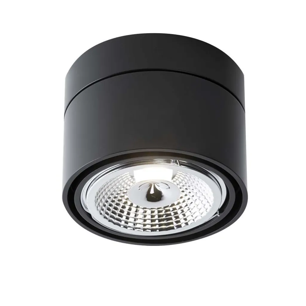 Spot de plafond noir rond HIMI 1121 Shilo Ø14 cm, orientable 1xGU10 18W