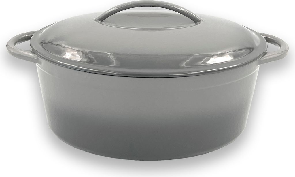 GSW Gusseisen ovaler Bräter Grey Shadow 33x25cm / 7 Ltr., Produktbild 4