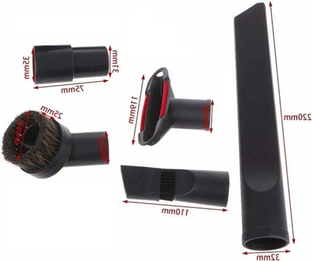 Buses pour aspirateur multi-diamètres 32-35 mm - Pack de 6 accessoires