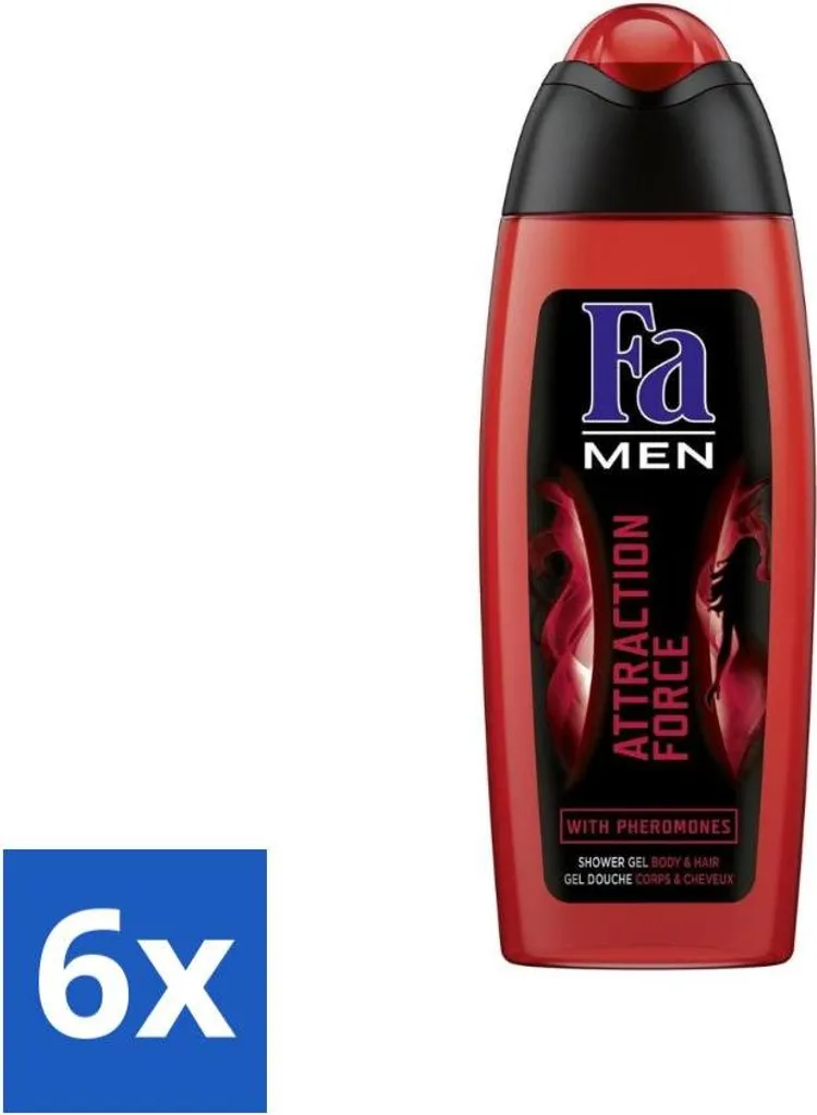 6 Pezzi Fa Men Forza d'attrazione Gel Doccia 2-in-1 Sport