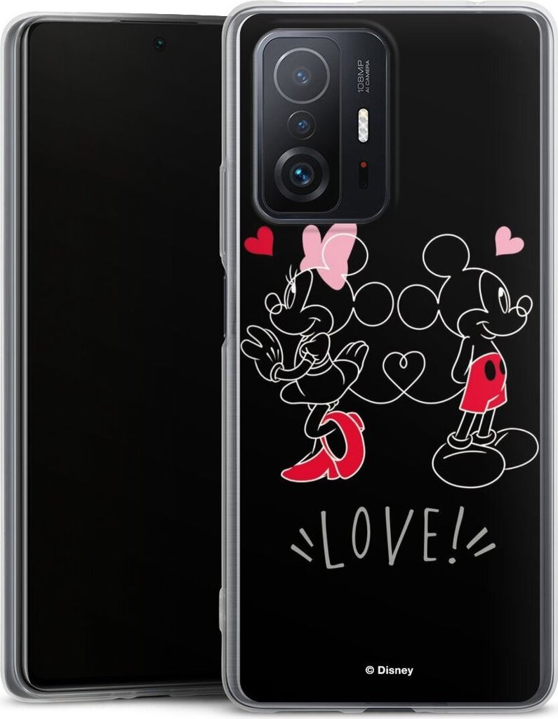 DeinDesign Slim Hülle für Xiaomi 11T Pro 5G Silikon Case Ultra Dünn Handyhülle Disney Liebe Mickey & Minnie Mouse