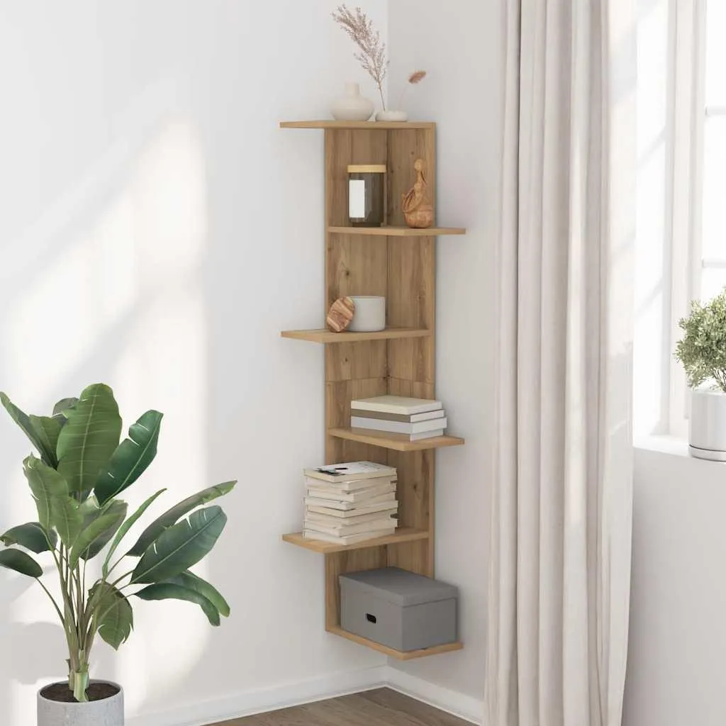 Rangement d'Angle Mural 140 cm pour Ranger et Décorer sans Encombrer
