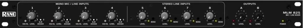 Mélangeur Audio Rane MLM-82S Idéal pour Salles de Conférence et Studios