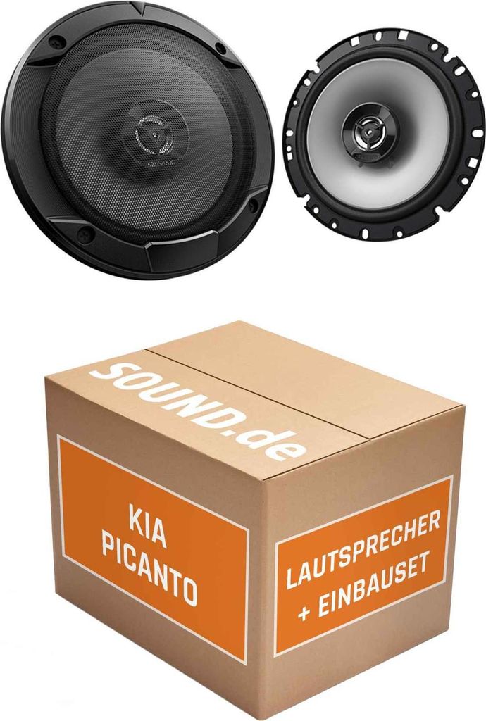 Lautsprecher Boxen Einbaupaket vorne Kenwood S1766 passend für KIA Picanto Typ TA | 2x Tief-Mitteltöner mit integriertem Hochtöner
