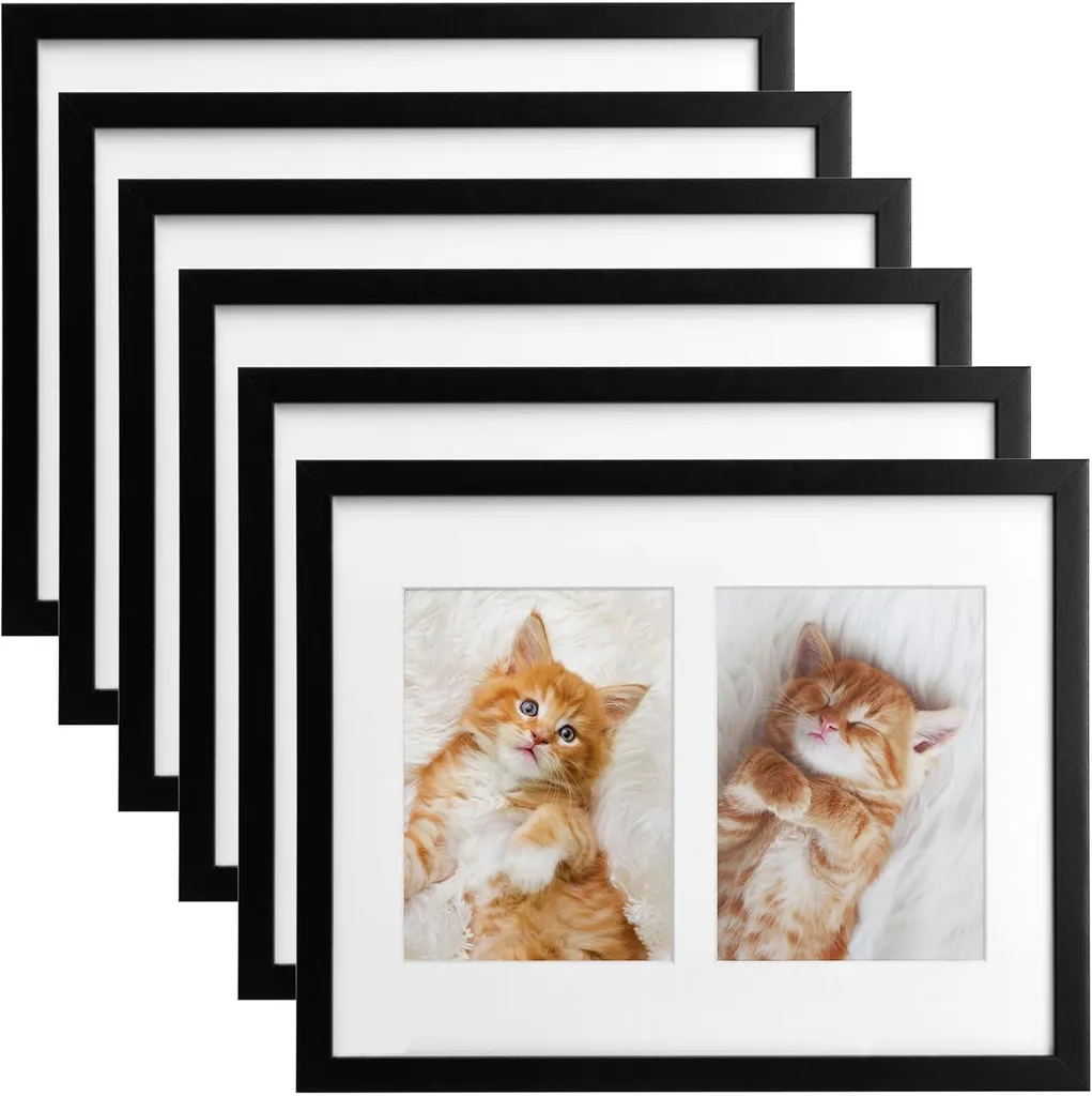 Cadre Photo Collage Noir 13x18 cm Bomoe : Solution Déco pour Murs Vides