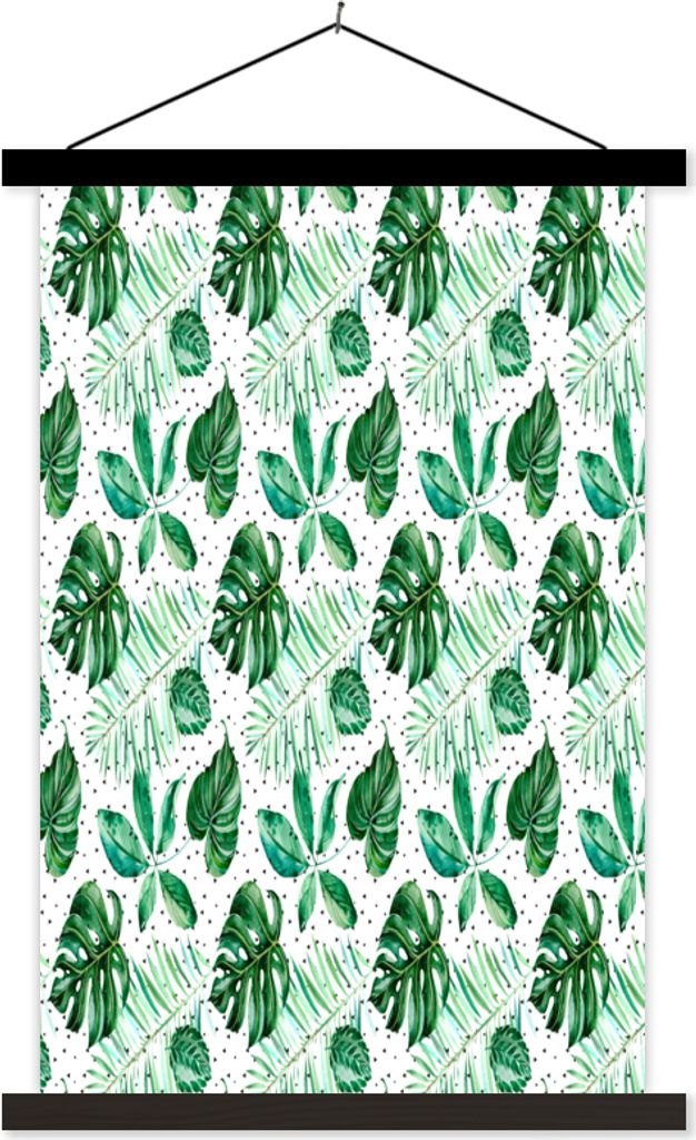 MuchoWow® Textilposter Vintage - Blätter - Punkte 120x180 Produktbild 