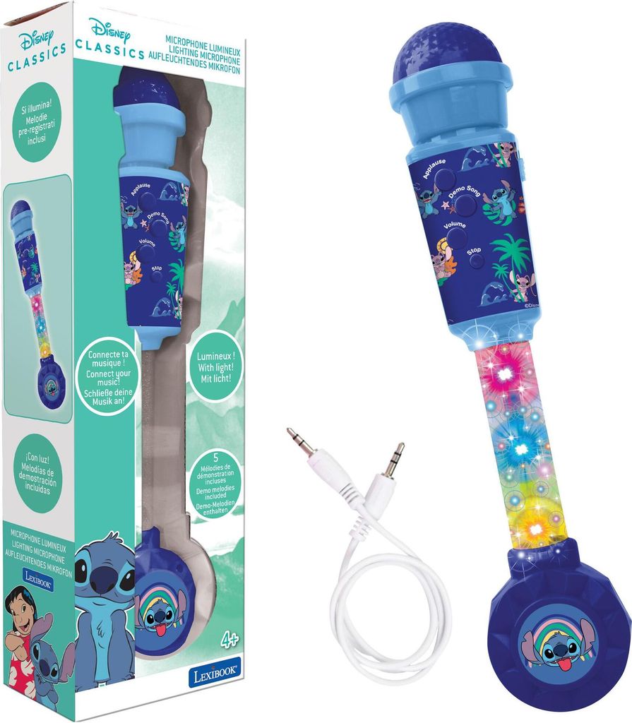 Disney Stitch Leuchtmikrofon mit Lautsprecher (Aux-In) Produktbild 