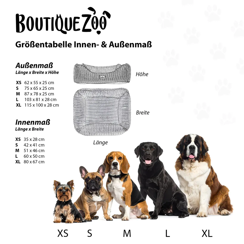 Cuccia Cani Boutique ZOO S 75x65 Verde Oliva | Look Scamosciato Lavabile - 10