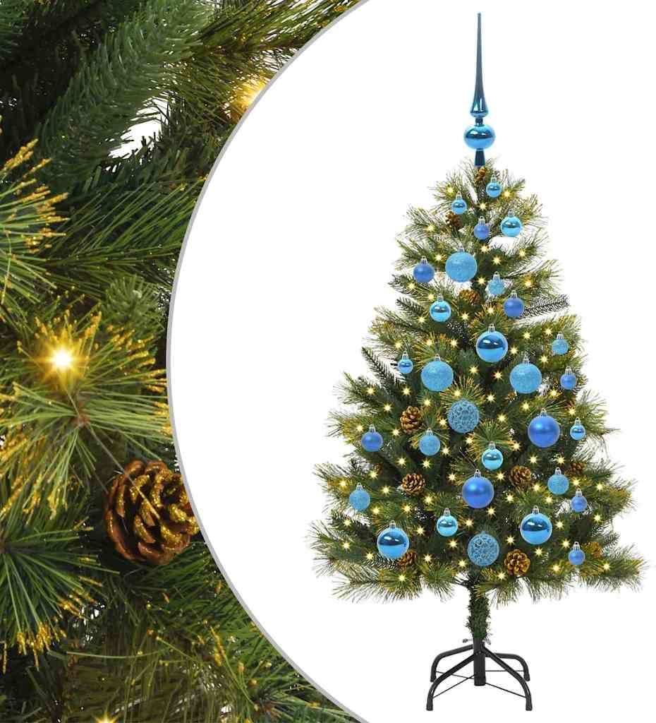 vidaXL Künstlicher klappbarer Weihnachtsbaum mit Tannenzapfen 120 cm