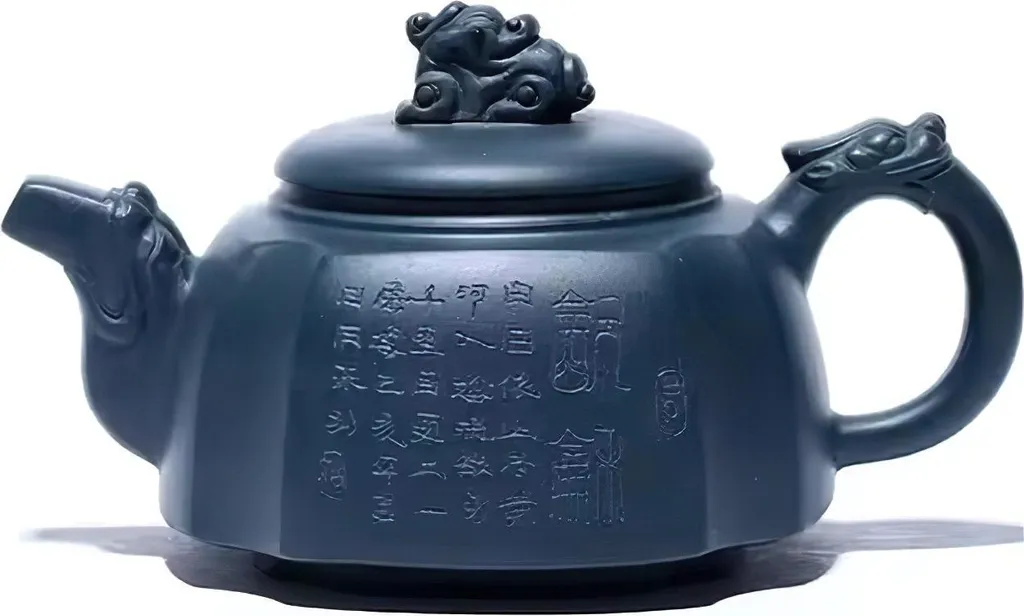 Čajník Longzun Blu in Argilla Purpurea Yixing - Eleganza e Tradizione KP37627