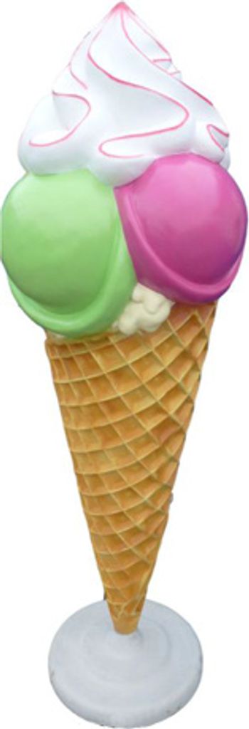 Skulptur Ente mit Eis Werbung Eisdiele Figuren Statuen Aufsteller 220 cm Comic