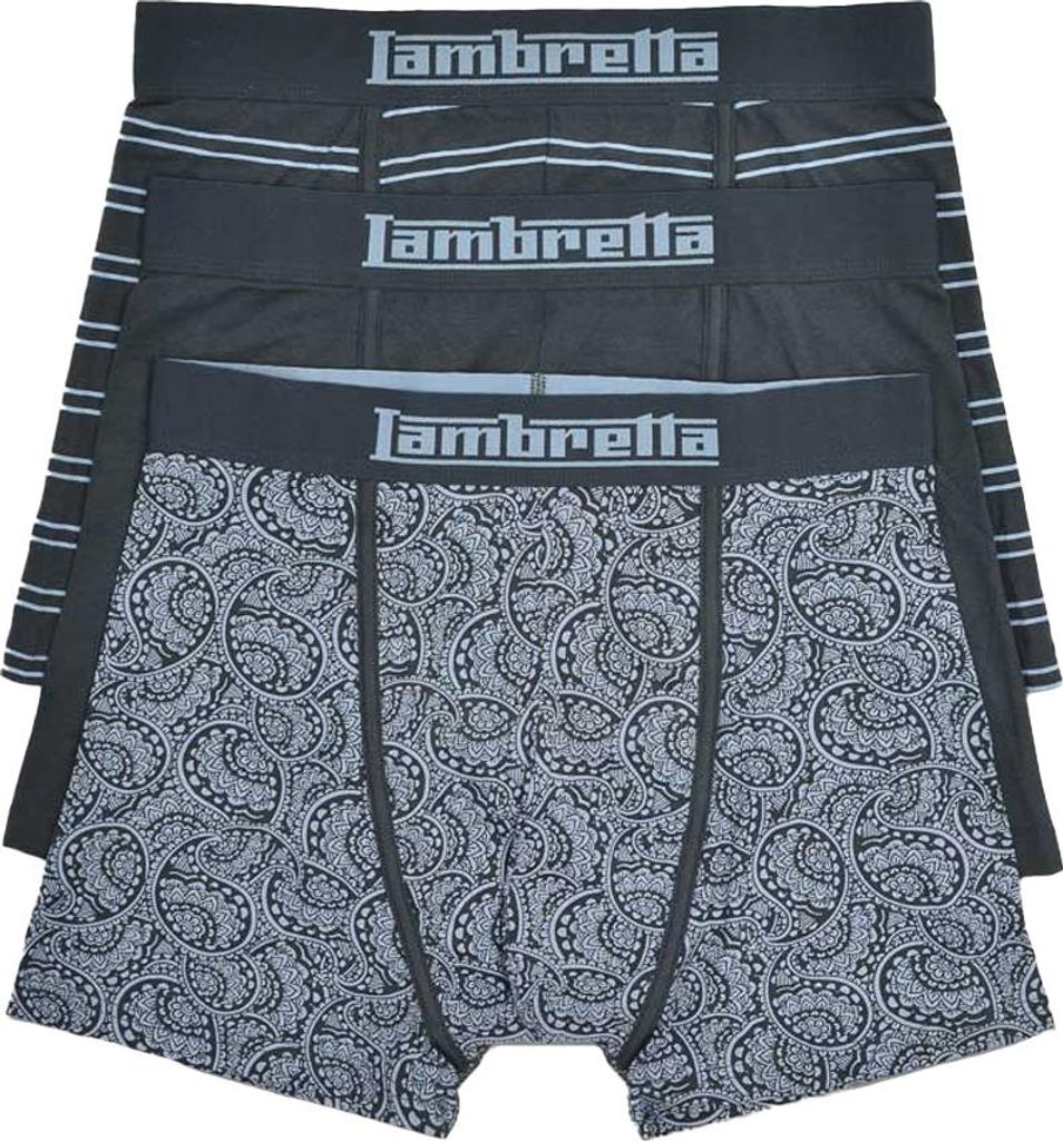Lambretta - Boxershorts für Herren (3er-Pack) LB385 (XXL) (Marine/Blau)