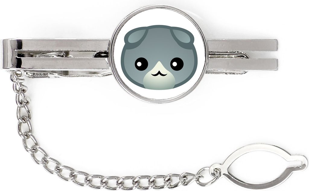 Schottische Falte - eleganter Metallschlüsselanhänger von Art-Dog als Geschenk