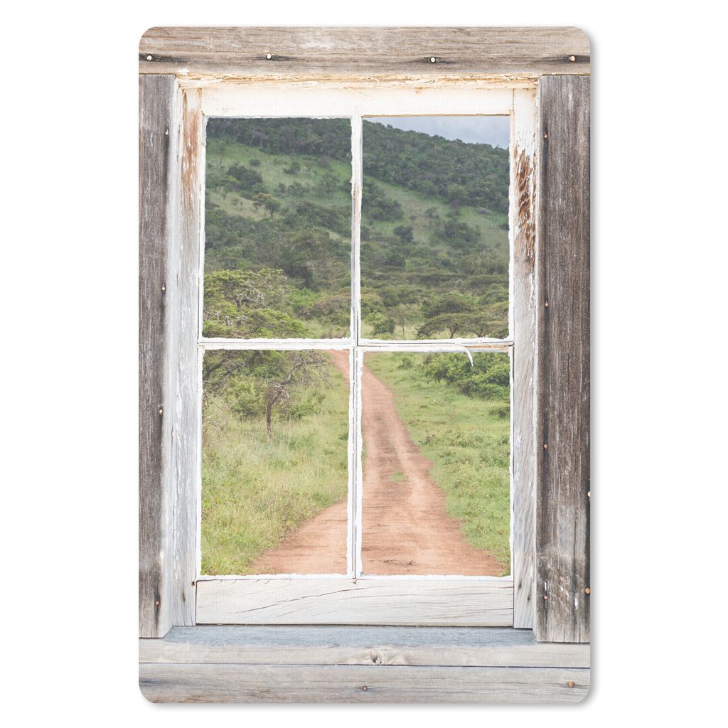 MuchoWow Mauspad Mousepad Durchblick - Holz - Afrika 40x60 cm - Mousepads - Maus Mat - Pad - Mausunterlage - Schreibtisch Accesoire