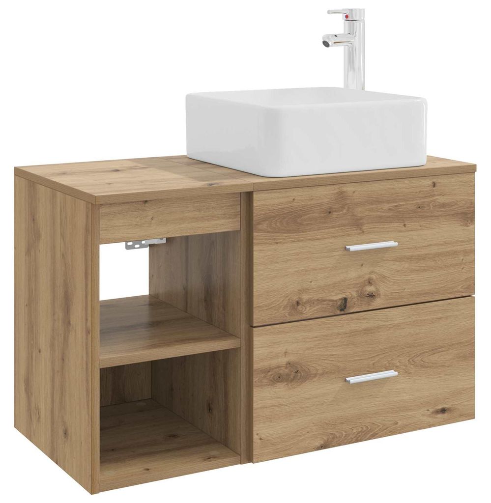 vidaXL Badezimmermöbel-Set 2 pcs Artisan-Eiche Holzwerkstoff