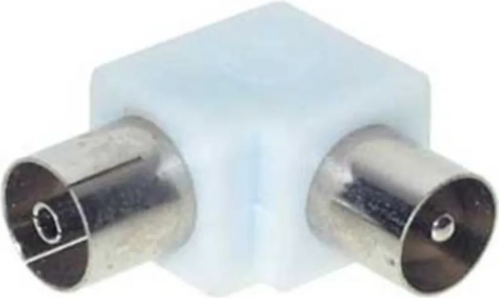 Connecteur Antenne TV Coudé 90 Degrés Mâle vers Femelle Universel
