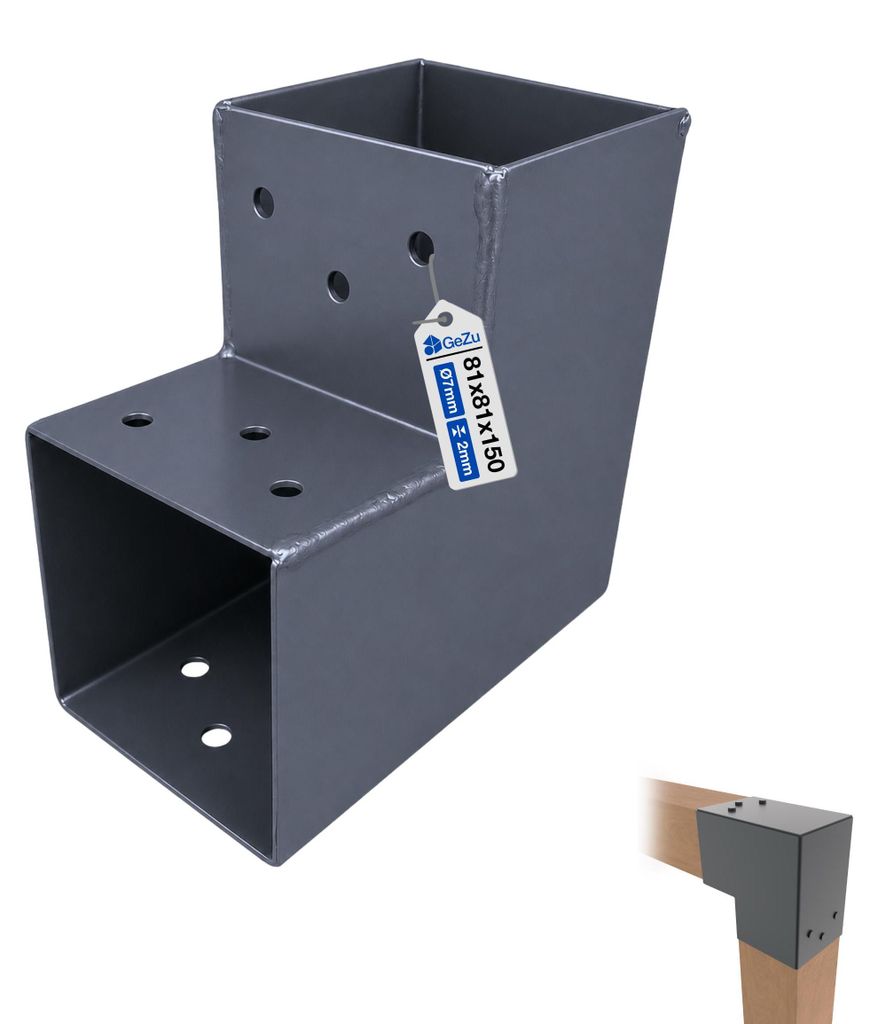 GeZu Impex Pfostenecke 2 Balken L-Form 81 x 81 mm Produktbild 
