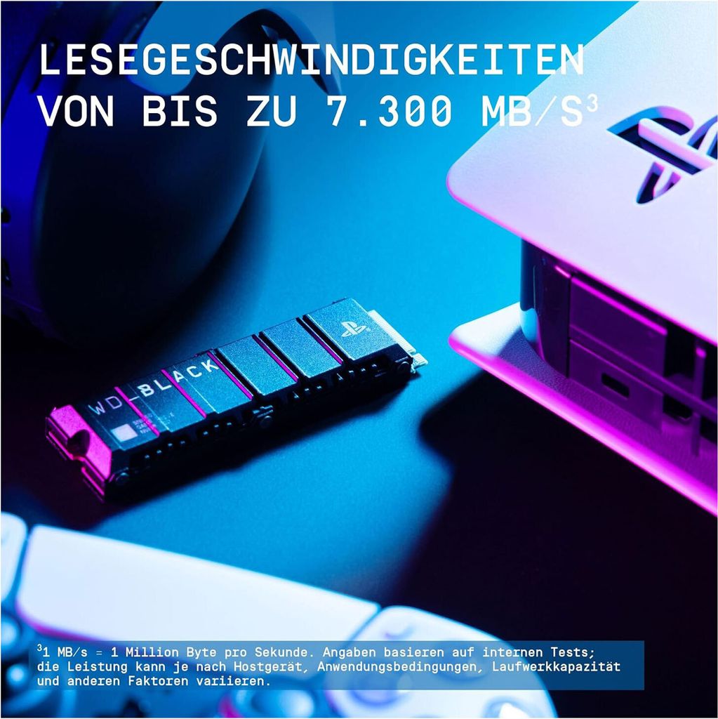SN850P NVMe M.2 SSD für Sony PS5, 1 TB, mit Kühlkörper Produktbild 5