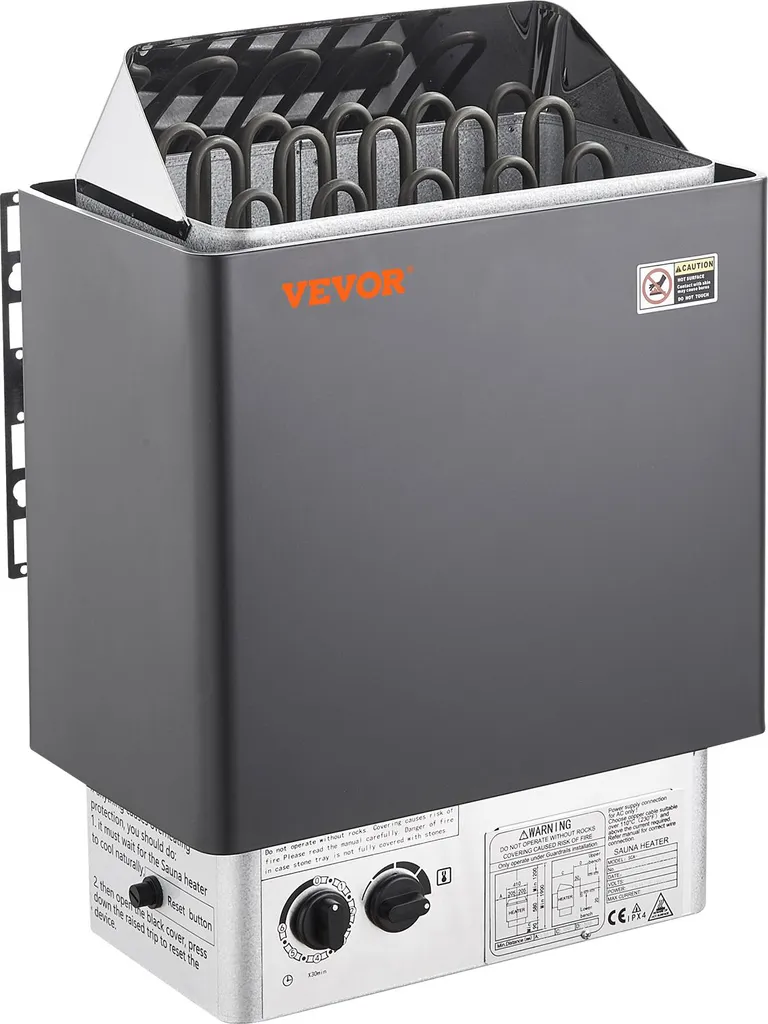 Poêle de Sauna VEVOR 8kW 400V avec Minuterie pour Cabine 8-12 m³