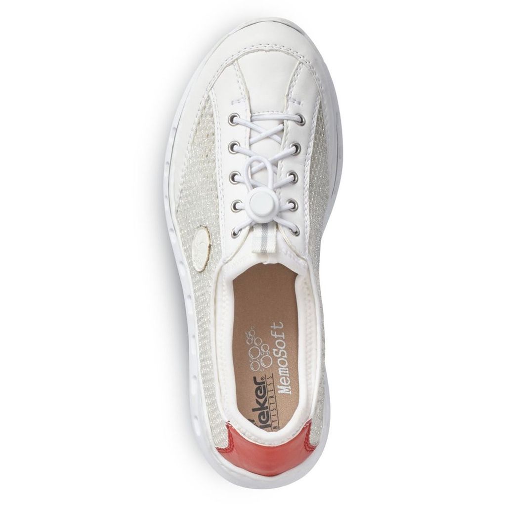 Rieker Damen Schnürschuhe sportlich weiß Gr. 38