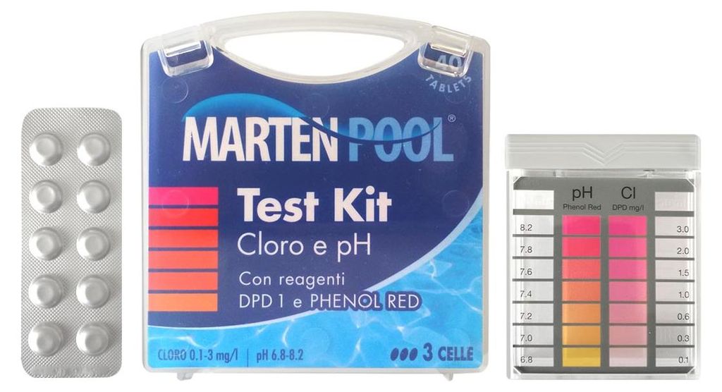 Kit Tester Cloro E Ph Con Reagenti  In Pastiglie 10X4 Immagine del prodotto 