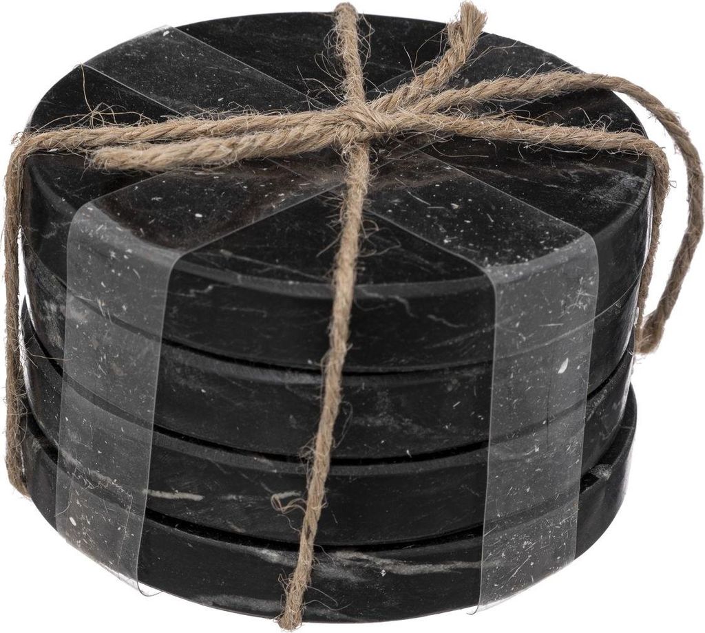 Secret de Gourmet | Untersetzer Set - 4 Stück - Schwarz Marmor - Elegante Tischschutzlösung - Hochwertig und Langlebig