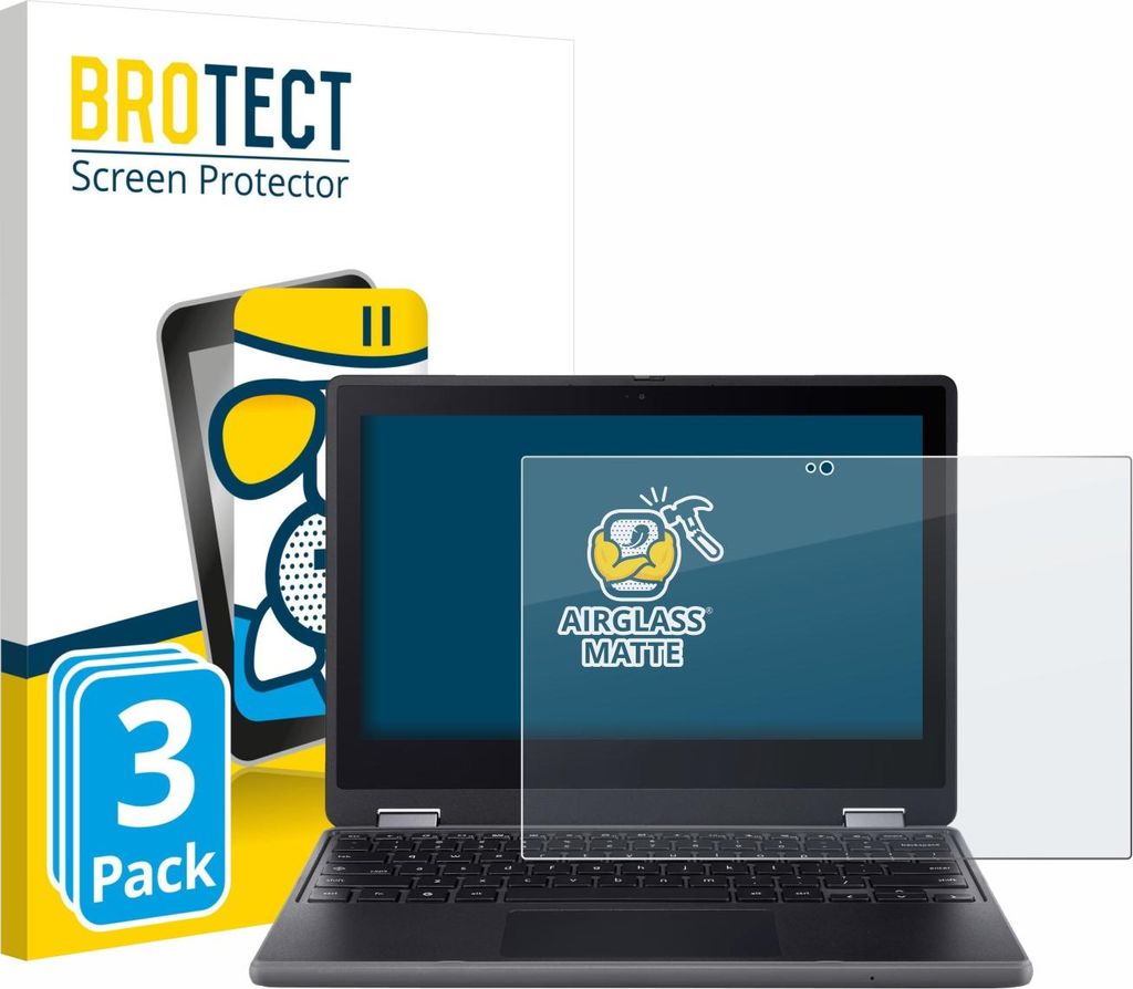 3x BROTECT Entspiegelungs Schutzglas für Acer Chromebook Spin 511 R757TN Schutzfolie Panzer Folie Glas Display Schutz matt