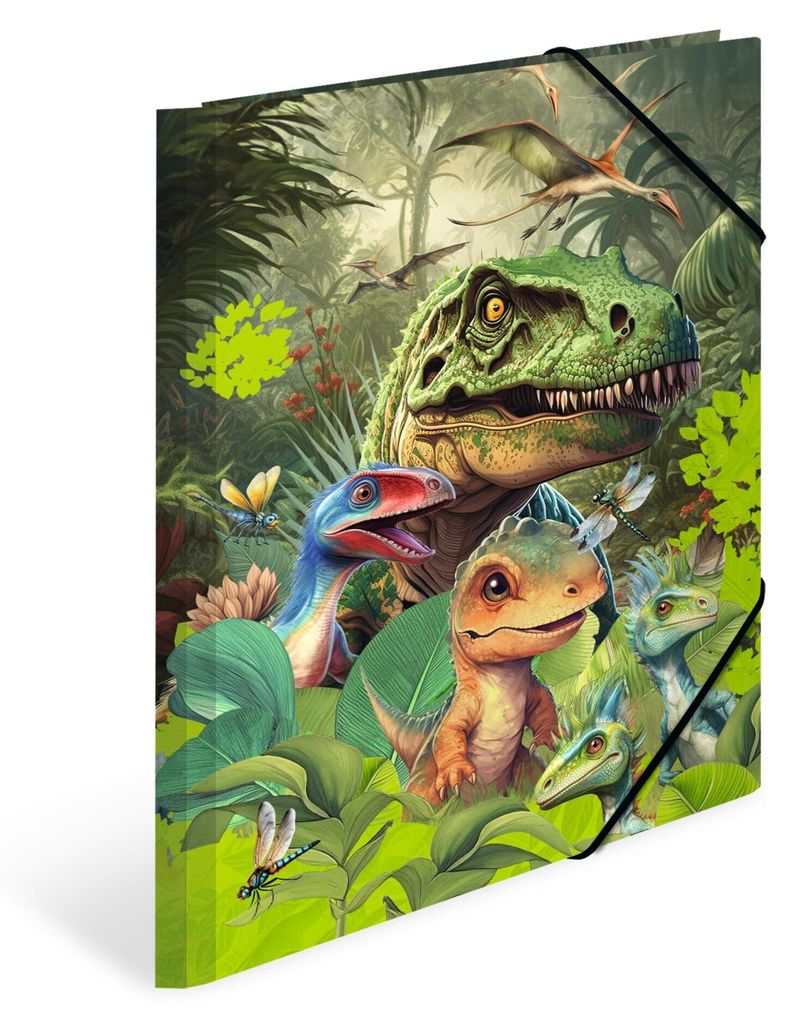 HERMA 19723 HERMA Hoekmap "Dino Wereld", karton, DIN A4 Productafbeelding 