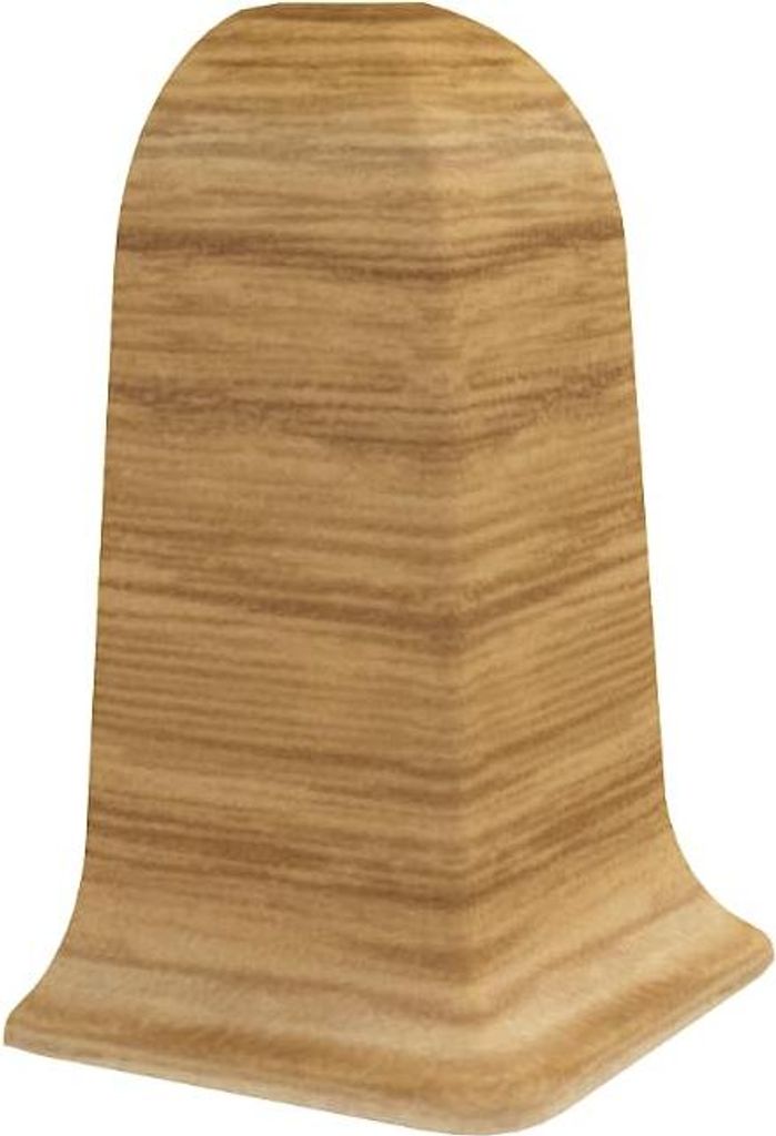 VILO FLEX Außenecke 55 mm 2 Stück Eiche Hamilton Holzoptik Wasserfester PVC Eckverbinder Sockelleiste Fußleiste Laminat Klick-Vinyl Zubehör