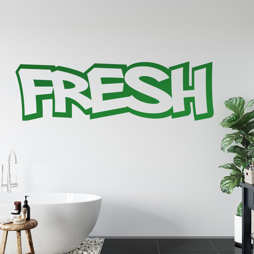 Fresh Wandtattoo in 6 Größen - Wandaufkleber Wall Sticker - Dekoration, Küche, Wohnzimmer, Schlafzimmer, Badezimmer