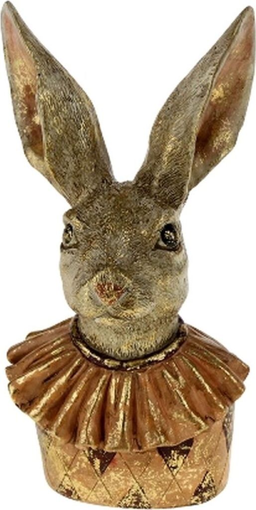 Buste décoratif shabby chic Madame Lapin - Statuette vintage 32 cm