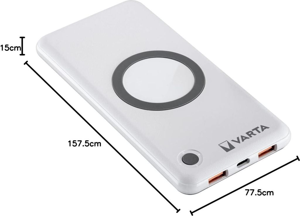 VARTA Zusatzakku "Wireless Power Bank" 10.000 mAh weiß Produktbild 57
