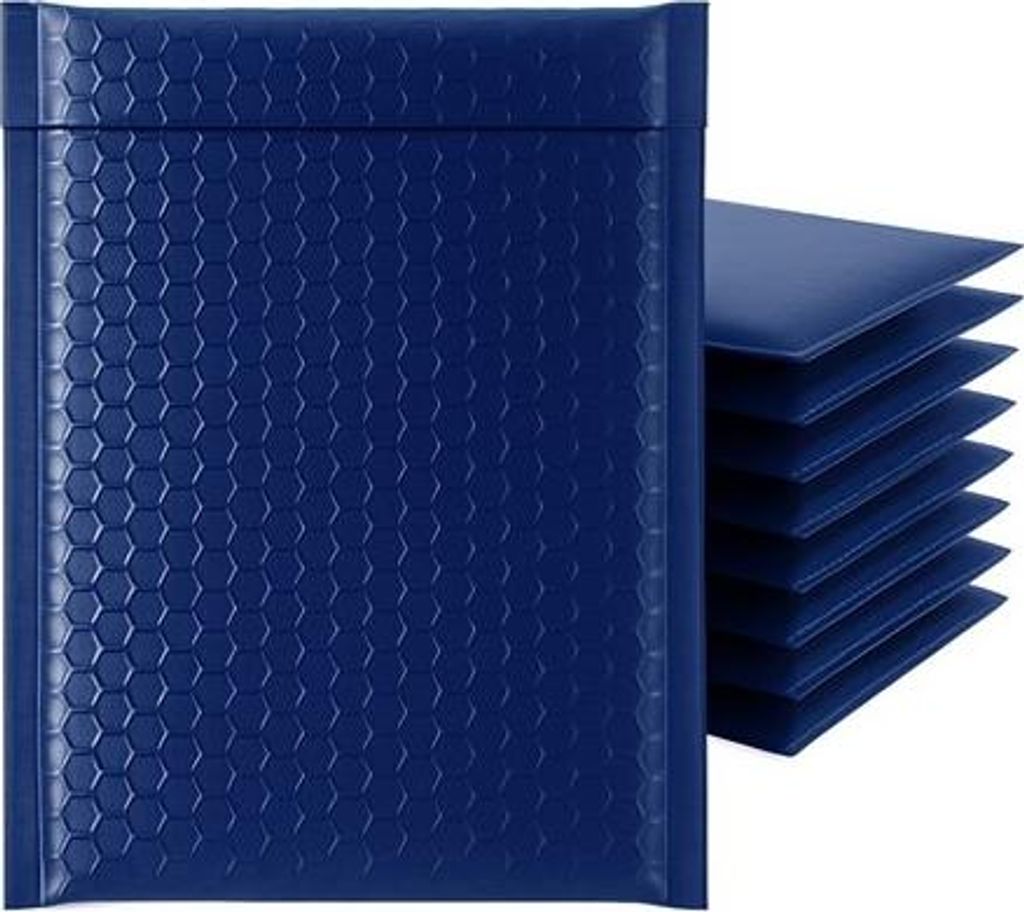 Luftpolsterfolie Versandtasche, metallisch, 320 x 450 mm, dunkelblau – 50er-Pack